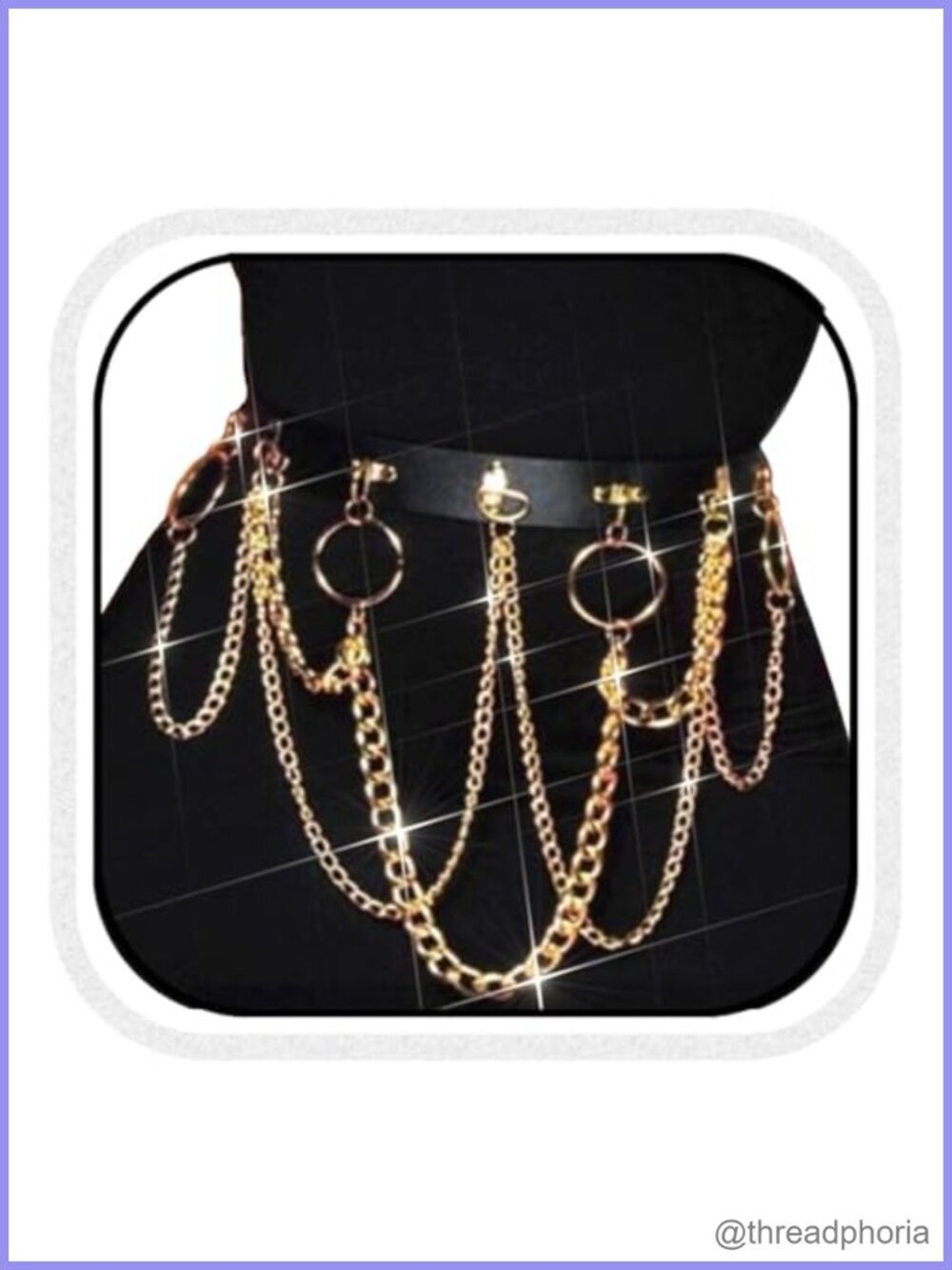 BODIY Leather Waist Chain Belt Alloy Punk Rave Body Jewelry